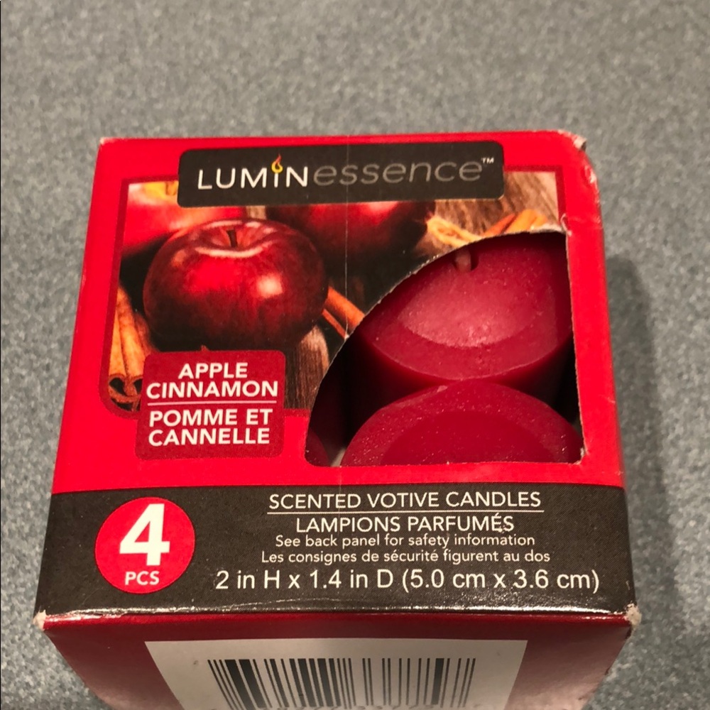 Luminess Red Apple Cinnamon Scented Votive Candles